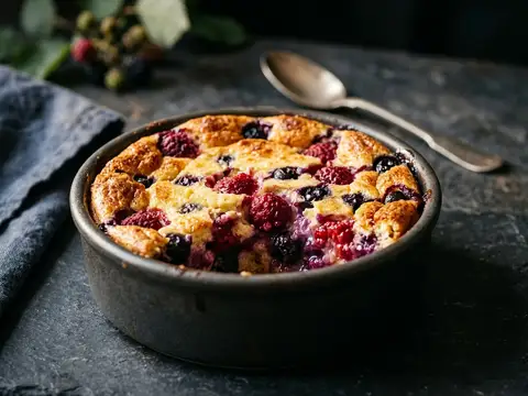 Sommerlicher Quark-Auflauf mit Beeren
