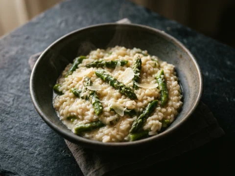 Spargel-Risotto mit Parmesan