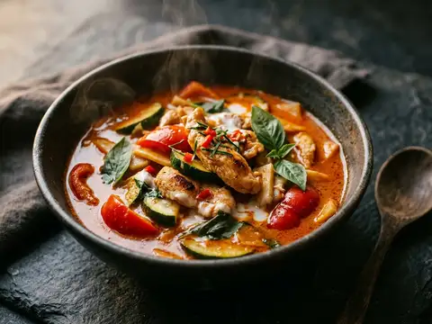 Thailändisches Rotes Curry mit Hähnchen