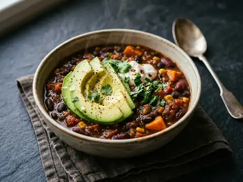 Veganes Chili sin Carne mit Süßkartoffel