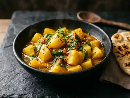 Veganes Indisches Kartoffelcurry Aloo Sabzi