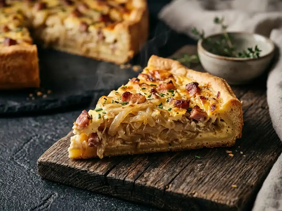 Zwiebelkuchen mit Speck